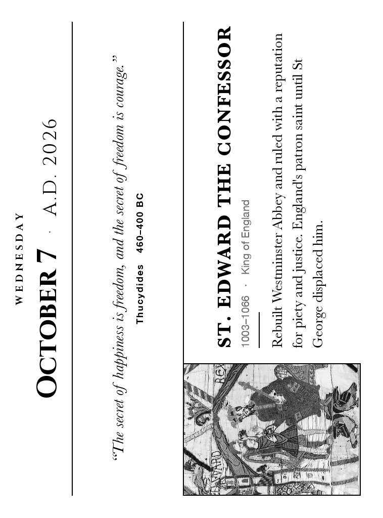 Historical Calendar lockscreen